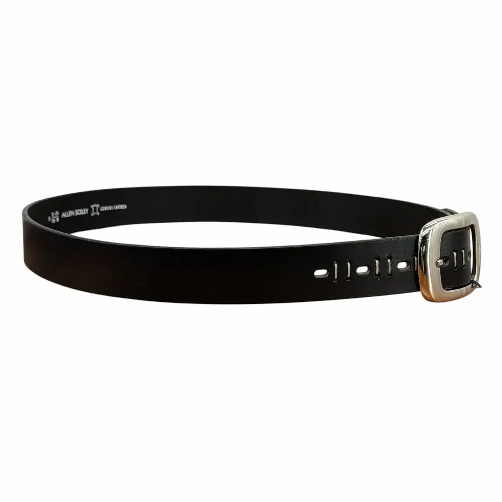 Allen Solly Dress Leather Belt Mens M Black Office Professional Classic Modern